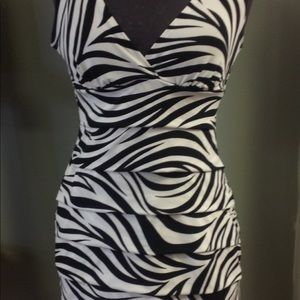 Enfocus Studio Zebra Print Sleeveless Dress